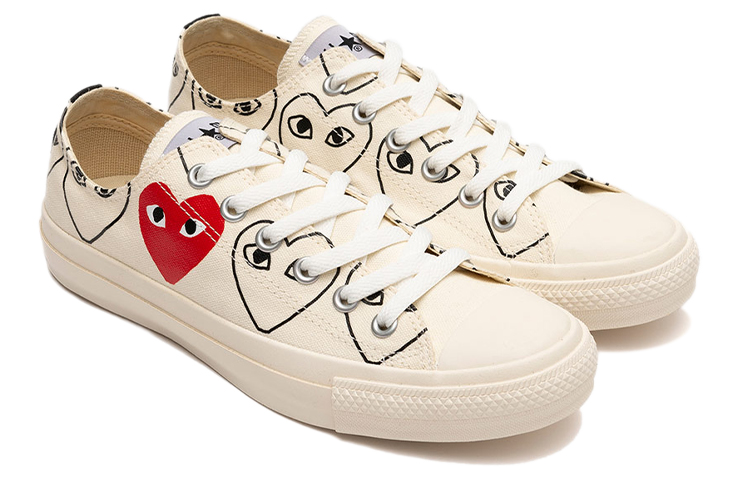 Converse CDG Chuck Taylor All StarMulti-Heart 'Creamwhite Red' 圖 3