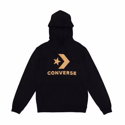 Converse Chest Star Center Chev Hoodie Black Unisex - Soft & Comfortable Casual Wear 10025911-A02