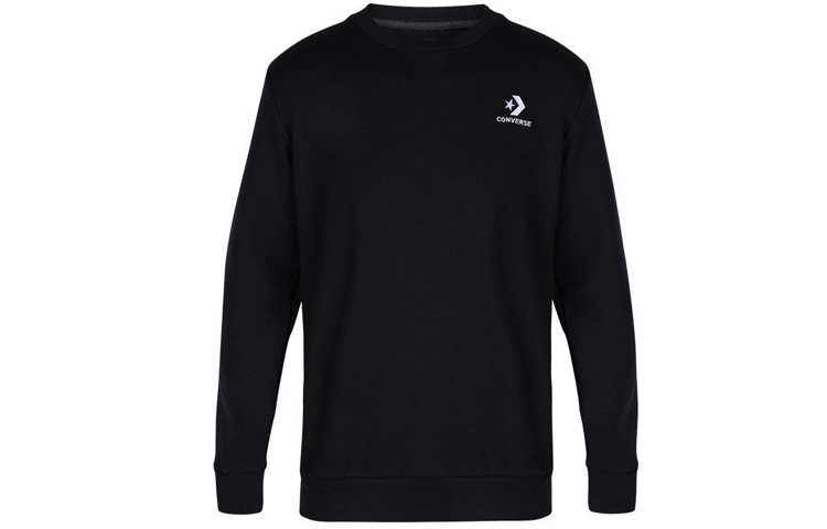 Converse Chevron Emb Crew Letter Pullover Sweatshirt Men’s Black 10008927001
