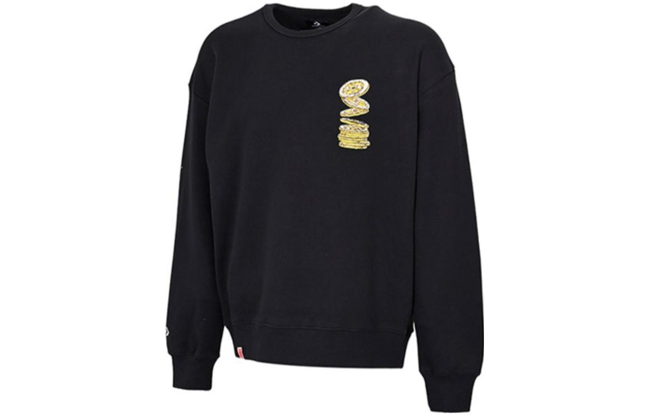 Converse Chinese New Year Letter Logo Print Crewneck Sweatshirt Black () 10025505-A03