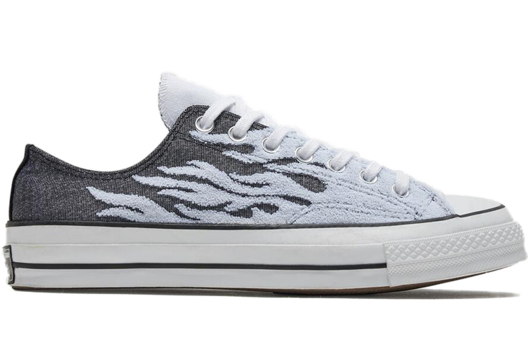 Order 匡威复古火焰Chuck 1970s低帮 '黑灰' 166713C