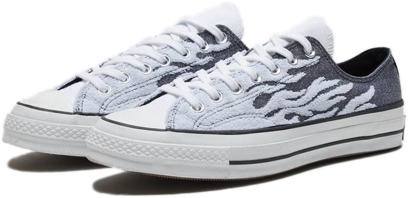 匡威复古火焰Chuck 1970s低帮 '黑灰' 166713C Purchase 匡威复古火焰Chuck 1970s低帮 '黑灰' 166713C