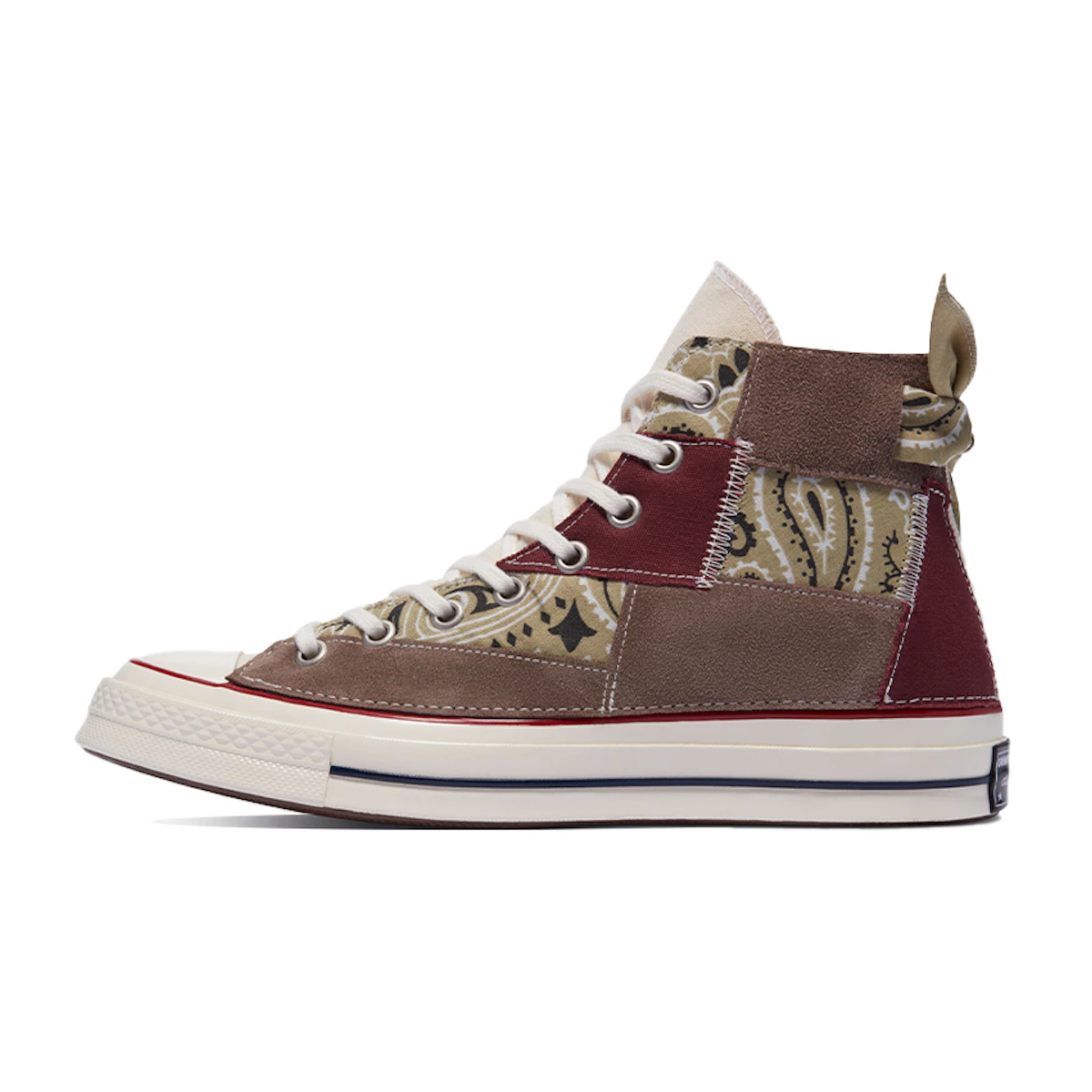 Beli Converse Chuck 70 Canvas LTD High 'Maroon Paisley Patchwork