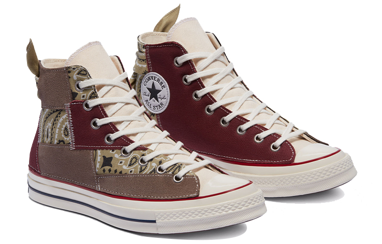 Beli Converse Chuck 70 Canvas LTD High 'Maroon Paisley Patchwork