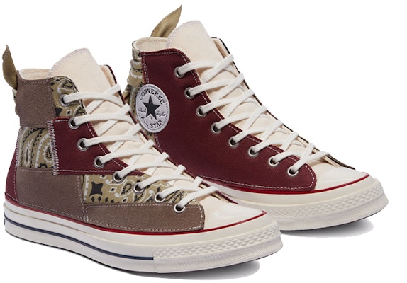 Beli Converse Chuck 70 Canvas LTD High 'Maroon Paisley Patchwork