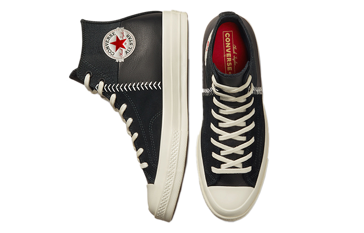 Shop 匡威 Chuck 70 Crafted Leather 高筒 '黑白' 173131C