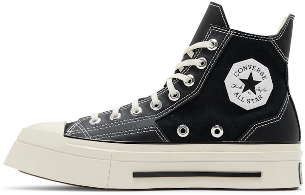 Converse Chuck 70 De Luxe Squared High 'Black Egret' A06435C Shop Converse Chuck 70 De Luxe Squared High 'Black Egret' A06435C