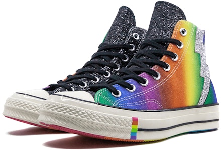 Converse Chuck 70 Hi 'Pride Shimmering Black Rainbow' Pelangi Berkilau 165713C Lookbook Converse Chuck 70 Hi 'Pride Shimmering Black Rainbow' Pelangi Berkilau 165713C