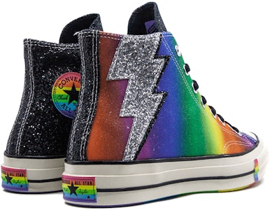 Converse Chuck 70 Hi 'Pride Shimmering Black Rainbow' Pelangi Berkilau 165713C Shop Converse Chuck 70 Hi 'Pride Shimmering Black Rainbow' Pelangi Berkilau 165713C