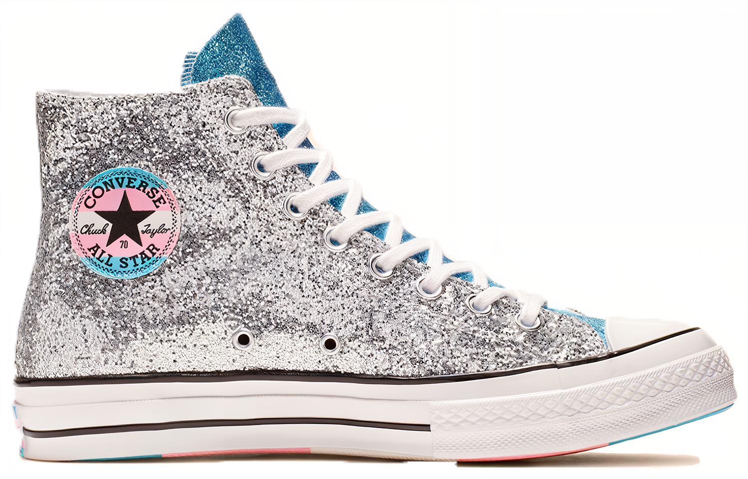 Lookbook Converse Chuck 70 Hi ''Argent Étincelant Pride'' 165723C