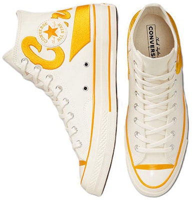 Converse 1970s chuck 70 經典潮流 耐磨防滑 高筒 帆布鞋 男女同款 白橙 Shop Converse 1970s chuck 70 經典潮流 耐磨防滑 高筒 帆布鞋 男女同款 白橙