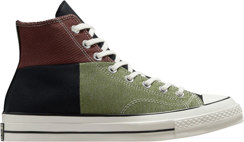 Converse Chuck 70 High 'Crafted Patchwork ‑ Trolled Green Earth Brown ...