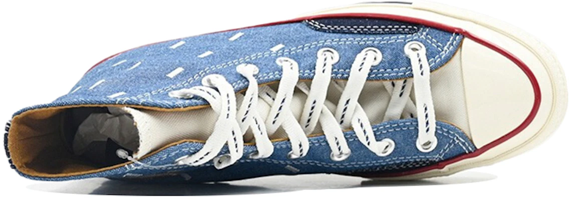 Converse Chuck 70 High 'Indigo Boro' Lelaki Wanita Sneakers 171064C Details for Converse Chuck 70 High 'Indigo Boro' Lelaki Wanita Sneakers 171064C