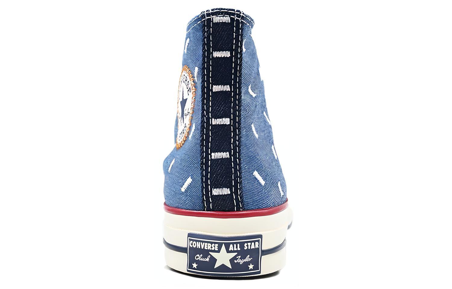 Sizing Converse Chuck 70 High 'Indigo Boro' Lelaki Wanita Sneakers 171064C