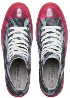 チャック70 ハイ レッドプレイド (半透明ソール) 163324C Shop チャック70 ハイ レッドプレイド (半透明ソール) 163324C