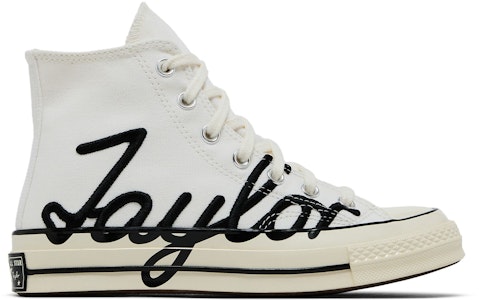 Converse Chuck 70 High 'Scripted Signature Print - Putih Egret' 167696C Buy Converse Chuck 70 High 'Scripted Signature Print - Putih Egret' 167696C
