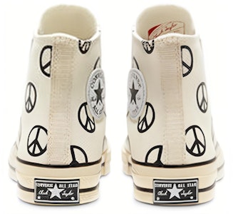 Converse Chuck 70 高筒鞋「釋放和平 - 米色黑」 167912C Shop Converse Chuck 70 高筒鞋「釋放和平 - 米色黑」 167912C