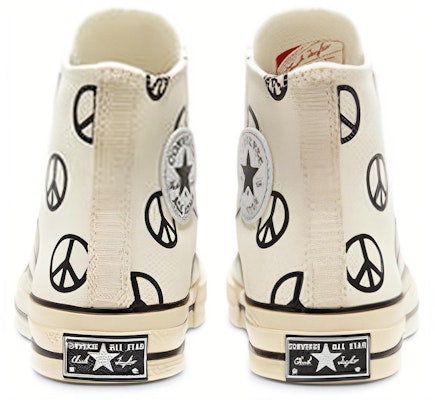 Converse Chuck 70 高筒鞋「釋放和平 - 米色黑」 167912C Shop Converse Chuck 70 高筒鞋「釋放和平 - 米色黑」 167912C
