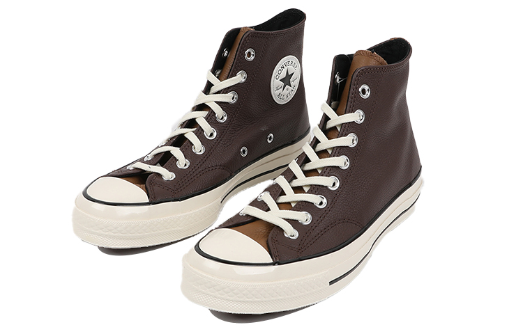 Lookbook Converse Chuck 70 Kulit Tinggi 'Colorblock - Dark Root Brown' 169582C