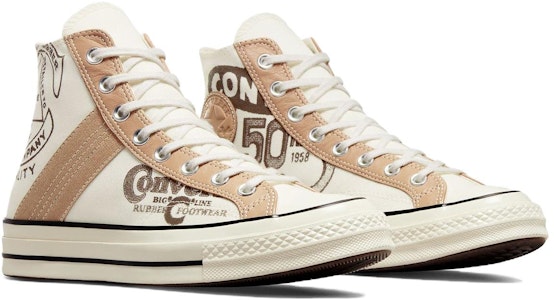 Converse Chuck 70 皮革拼接高帮 '米白酒香棕' A07122C Lookbook Converse Chuck 70 皮革拼接高帮 '米白酒香棕' A07122C