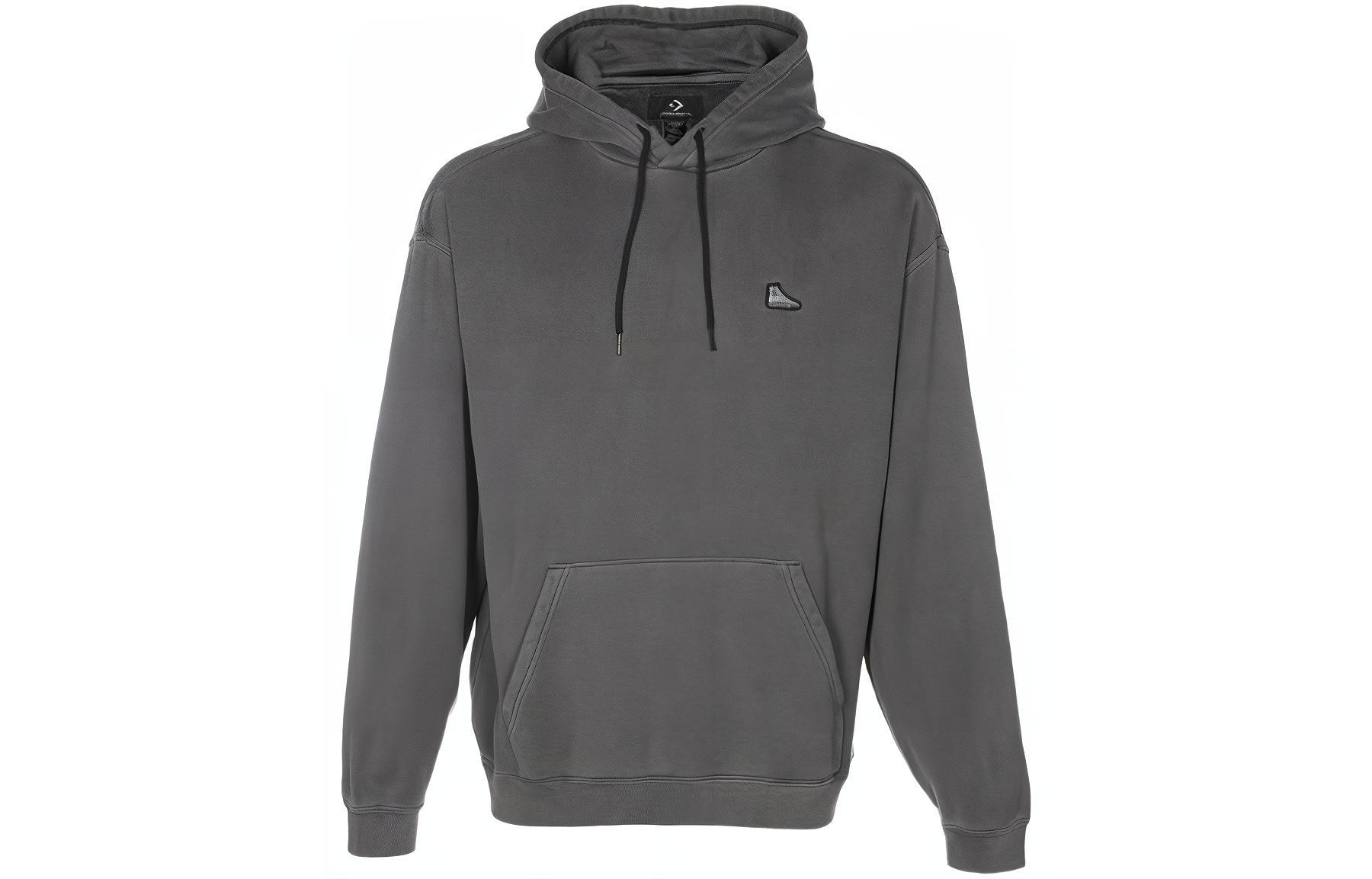 Converse Chuck 70 Letter Print Knit Hoodie Unisex Gray 10025537-A01