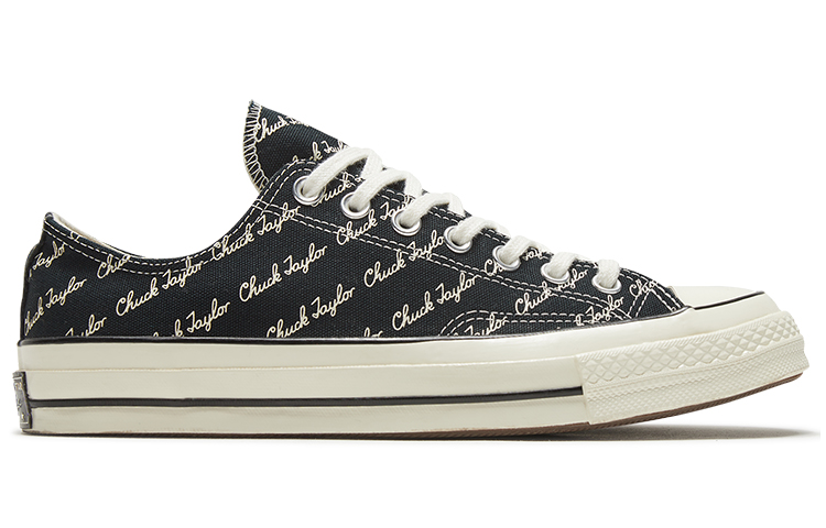 Order Converse Chuck 70 Low 'Scripted Signature Print - Hitam Egret' 167698C