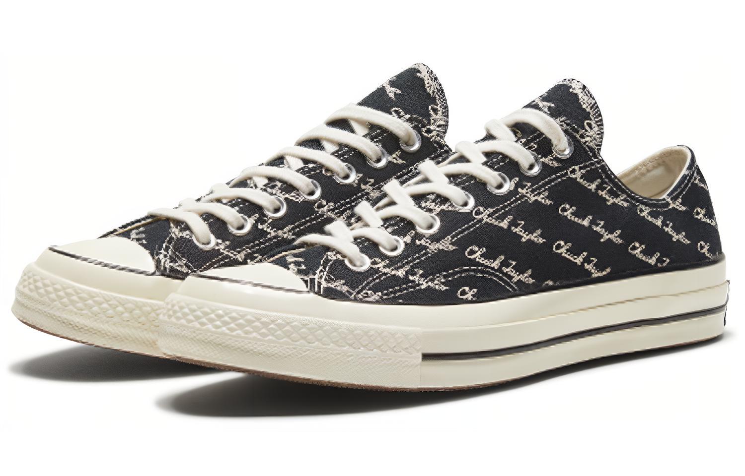 Shop Converse Chuck 70 Low ''Scripted Signature Print - Schwarz Egret'' 167698C