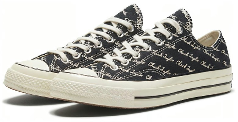Converse Chuck 70 Low ''Scripted Signature Print - Schwarz Egret'' 167698C Shop Converse Chuck 70 Low ''Scripted Signature Print - Schwarz Egret'' 167698C