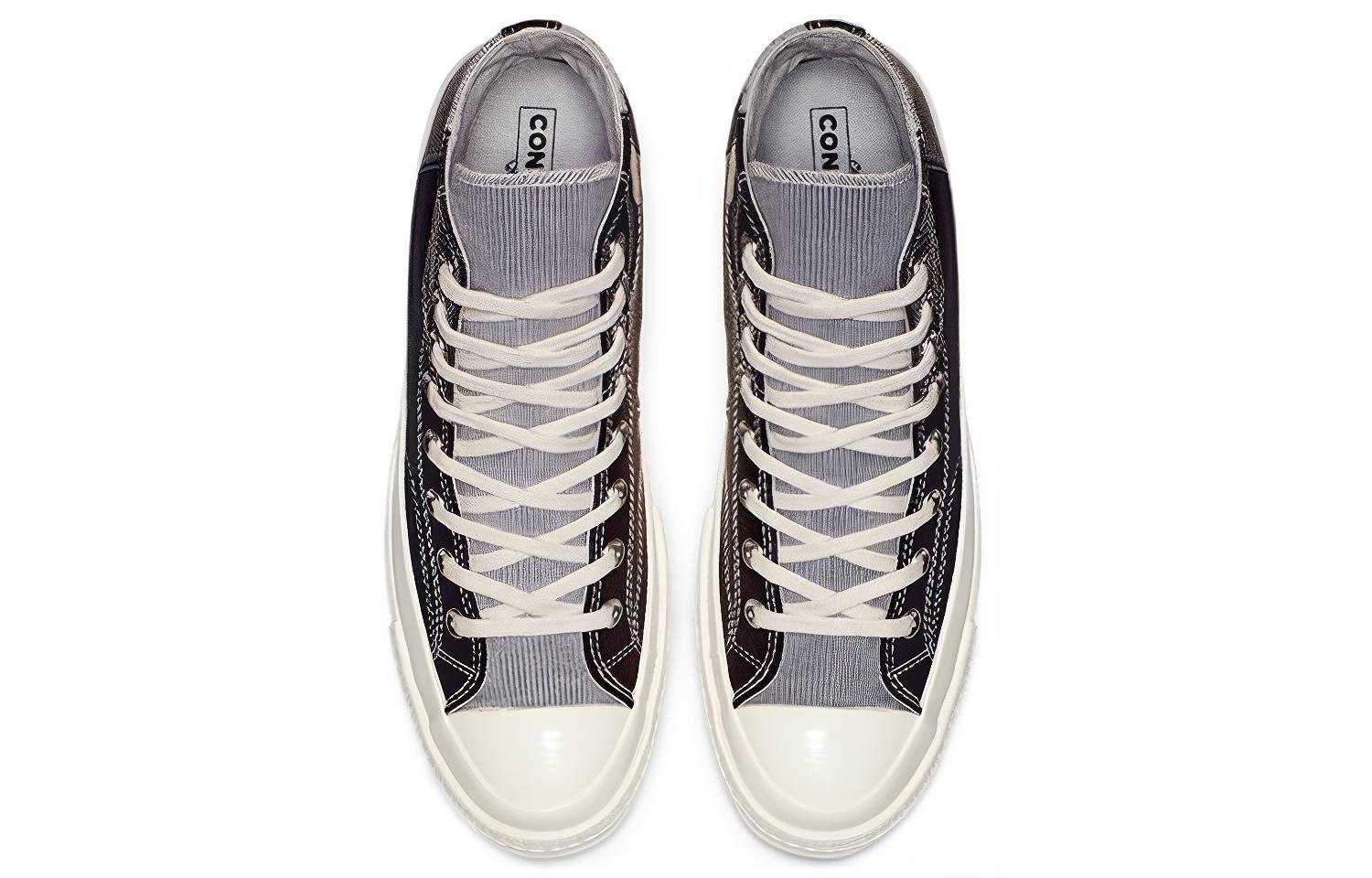 Shop 컨버스 척 70 믹스드 소재 하이 '블랙 에그렛' 163220C