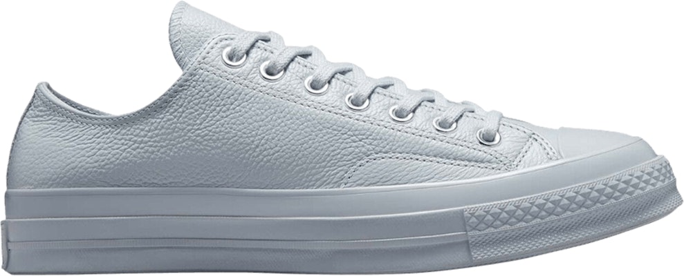 Blue leather converse sales low