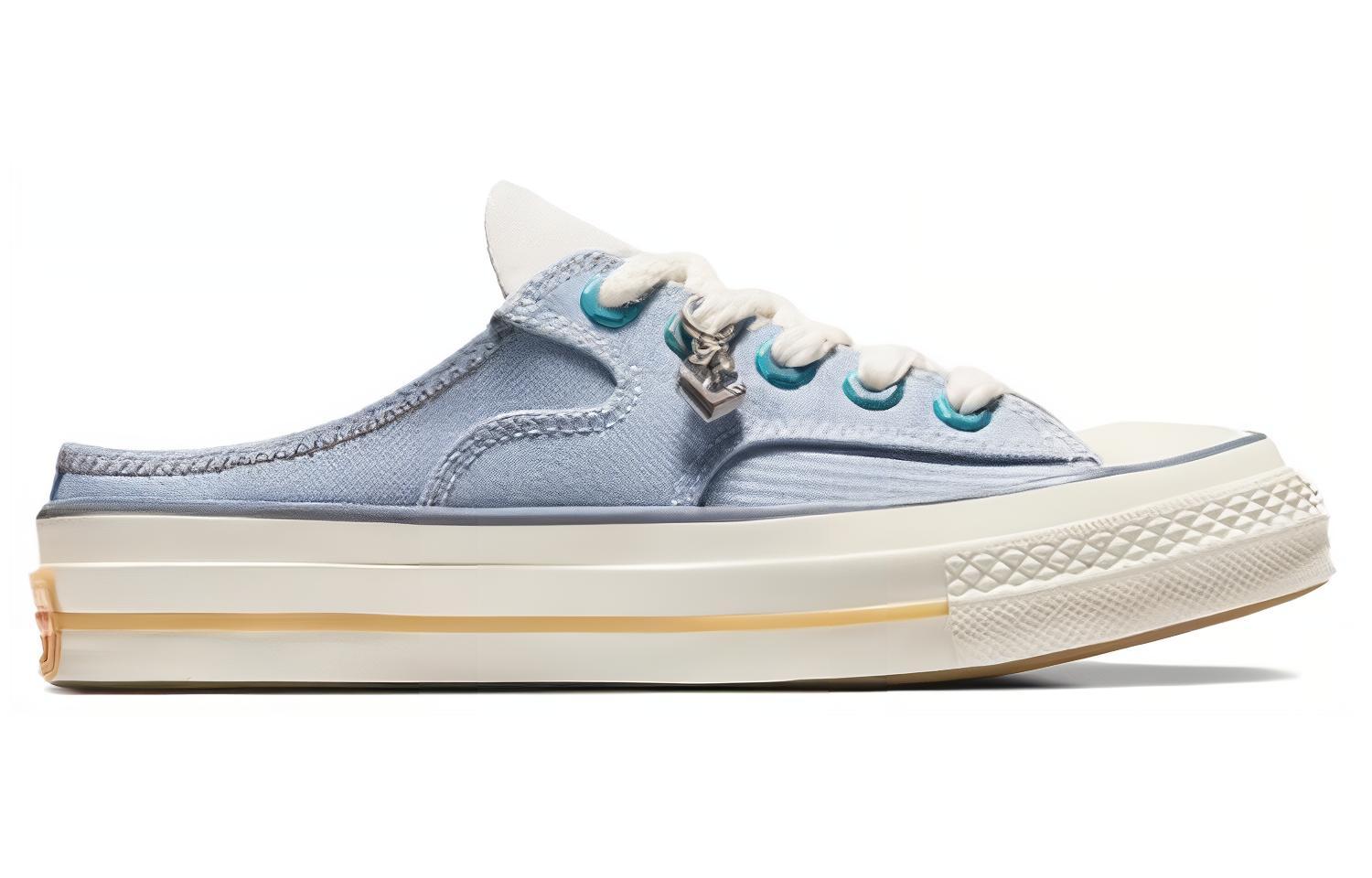 Order チャック70 ミュール 白/青 A06803C