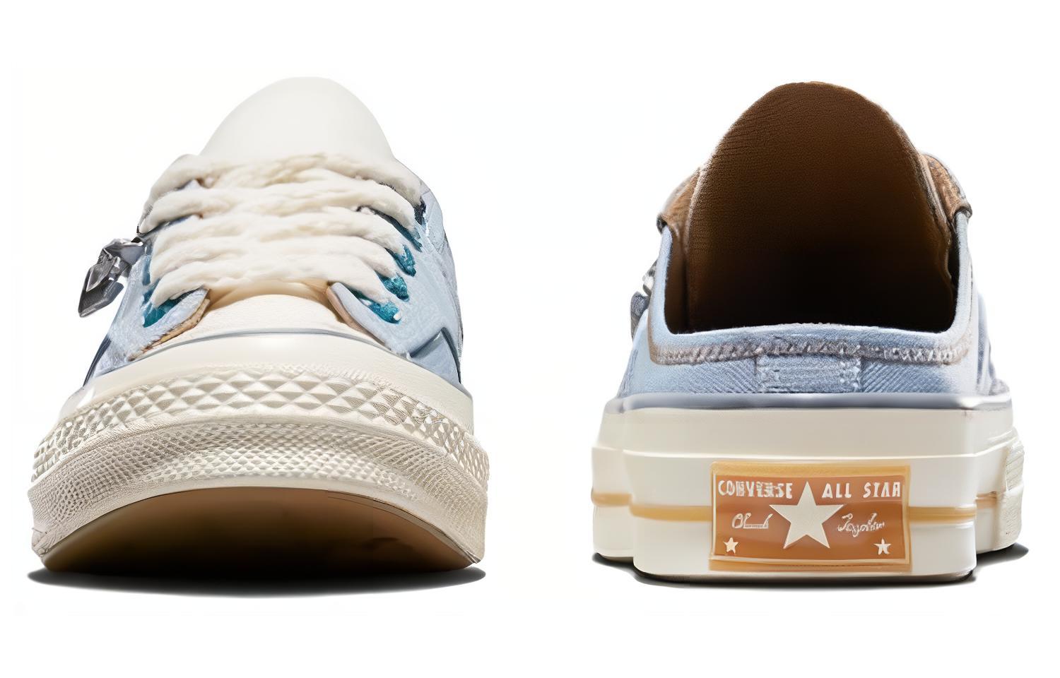 Shop チャック70 ミュール 白/青 A06803C