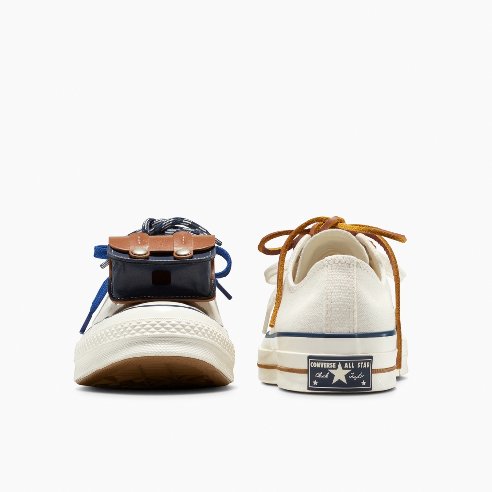 Details for (W) コンバース チャック 70 OX エグレット ネイビー インセンスド カジュアルシューズ 白 A16582C