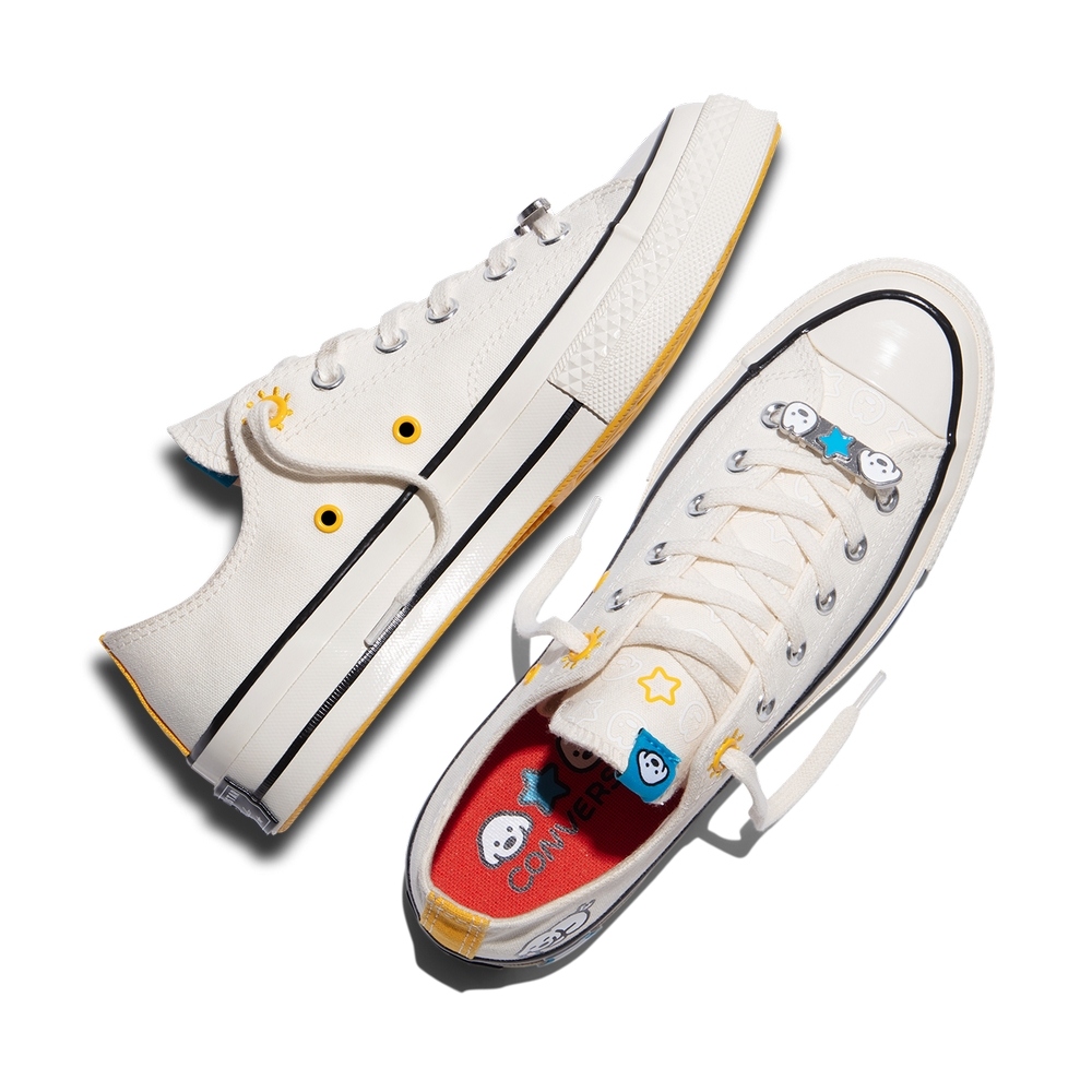 Shop コンバース チャック 70 OX エグレット イエロー レッド カジュアル シューズ A21362C