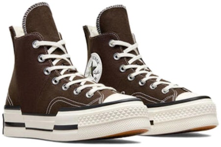 Converse Chuck 70 Plus 耐磨透氣 高筒 帆布鞋 男女同款 棕色 Lookbook Converse Chuck 70 Plus 耐磨透氣 高筒 帆布鞋 男女同款 棕色