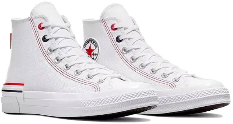 Converse 1970s 防滑耐磨 高筒 帆布鞋 男女同款 白紅 Lookbook Converse 1970s 防滑耐磨 高筒 帆布鞋 男女同款 白紅