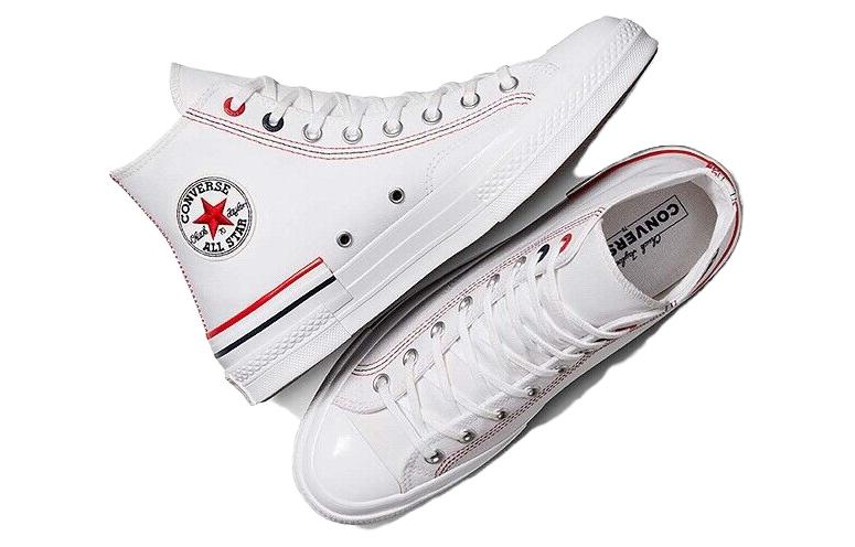 Shop Converse 1970s 防滑耐磨 高筒 帆布鞋 男女同款 白紅