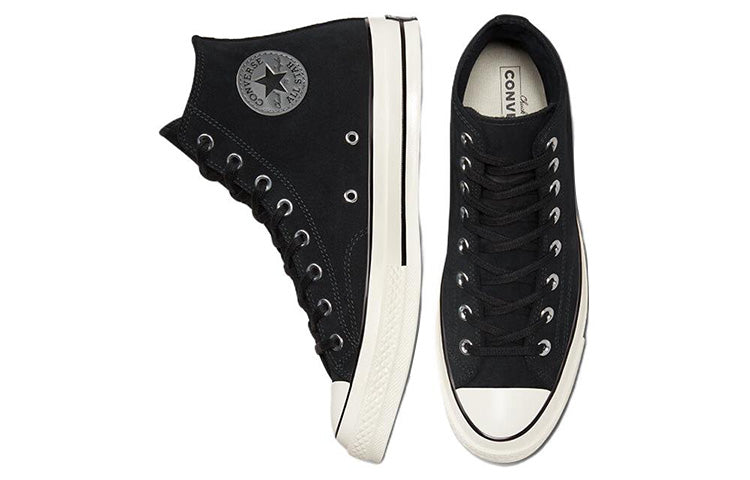 Shop 匡威 Chuck 70 麂皮高筒運動鞋 '黑白' A01458C