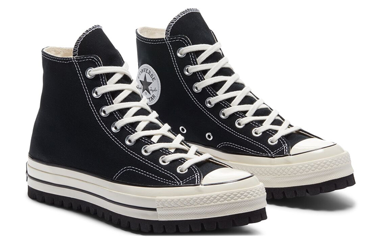 Lookbook Converse 1970s Chuck Taylor All Star 防滑耐磨減震 高筒 帆布鞋 男女款 黑白