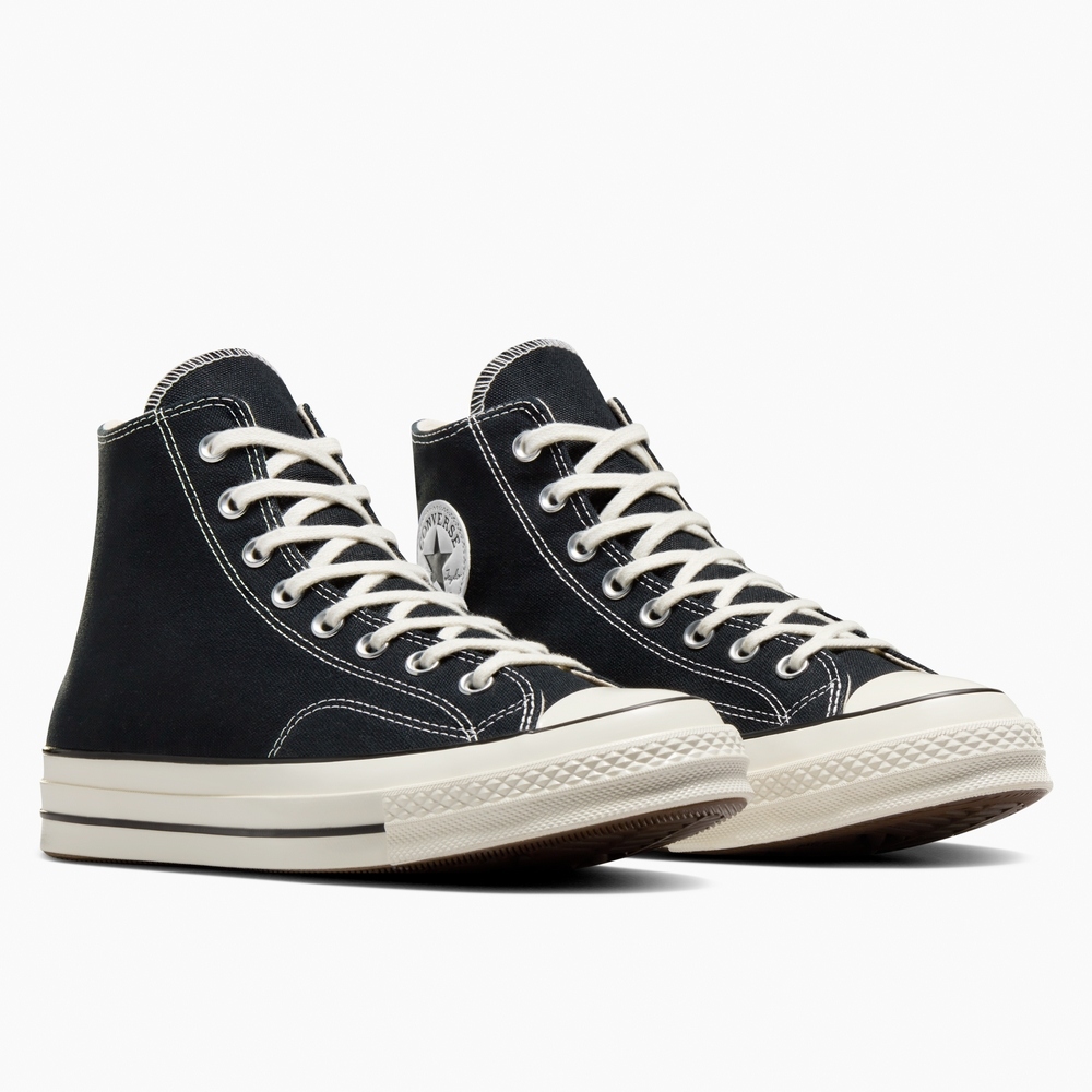 Converse Chuck 70 Wide Hi Black/Black/Egret  Casual Sneakers. A10354C