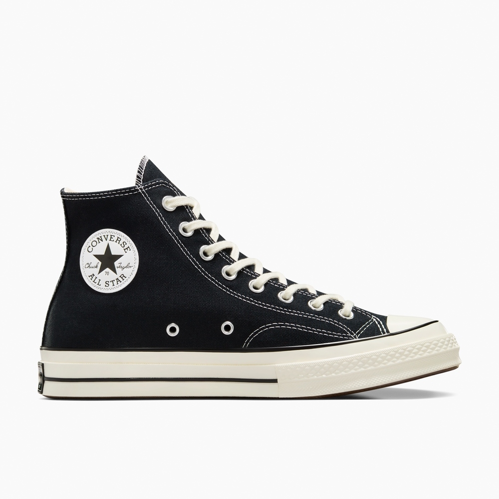 Lookbook Converse Chuck 70 Wide Hi Noir/Noir/Egret Baskets Décontractées. A10354C
