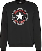 Converse Chuck Patch Core Crew Black Sweatshirt Unisex Comfort Pullover 10025472-A01 Converse Chuck Patch Core Crew Black Sweatshirt Unisex Comfort Pullover 10025472-A01