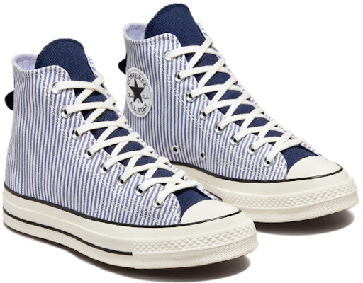 Converse Chuck Taylor All-Star 70 Hi 'Hickory Stripe Washed Indigo' A00472C Lookbook Converse Chuck Taylor All-Star 70 Hi 'Hickory Stripe Washed Indigo' A00472C