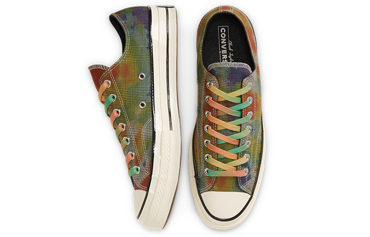 Shop 匡威Chuck Taylor All-Star 70s低帮扎染格纹鞋 168879C