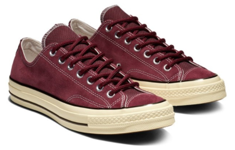 Lookbook チャックテイラー '70s ロー バーガンディ/黒/白 162375c