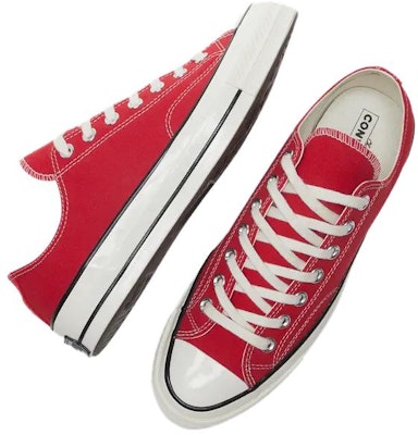 Converse 1970s 圓頭舒適 耐磨透氣 低筒 帆布鞋 男女款 紅色 Lookbook Converse 1970s 圓頭舒適 耐磨透氣 低筒 帆布鞋 男女款 紅色