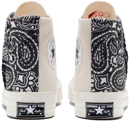 匡威Chuck Taylor All Star 70高帮限量版黑色头巾图案 A06915C Shop 匡威Chuck Taylor All Star 70高帮限量版黑色头巾图案 A06915C