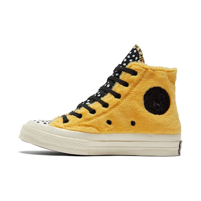 Converse Chuck Taylor All Star 70 Hi Fleece Citron Zest Polka Dot