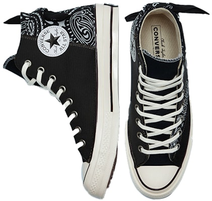 Converse 佩斯利印花 Chuck Taylor All Star 1970s 男女款 黑與白色 Shop Converse 佩斯利印花 Chuck Taylor All Star 1970s 男女款 黑與白色