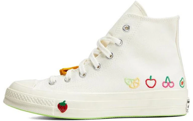 Converse 1970s 水果刺繡 香蕉鞋帶扣 耐磨透氣 高筒 帆布鞋 男女同款 白色 Buy Converse 1970s 水果刺繡 香蕉鞋帶扣 耐磨透氣 高筒 帆布鞋 男女同款 白色